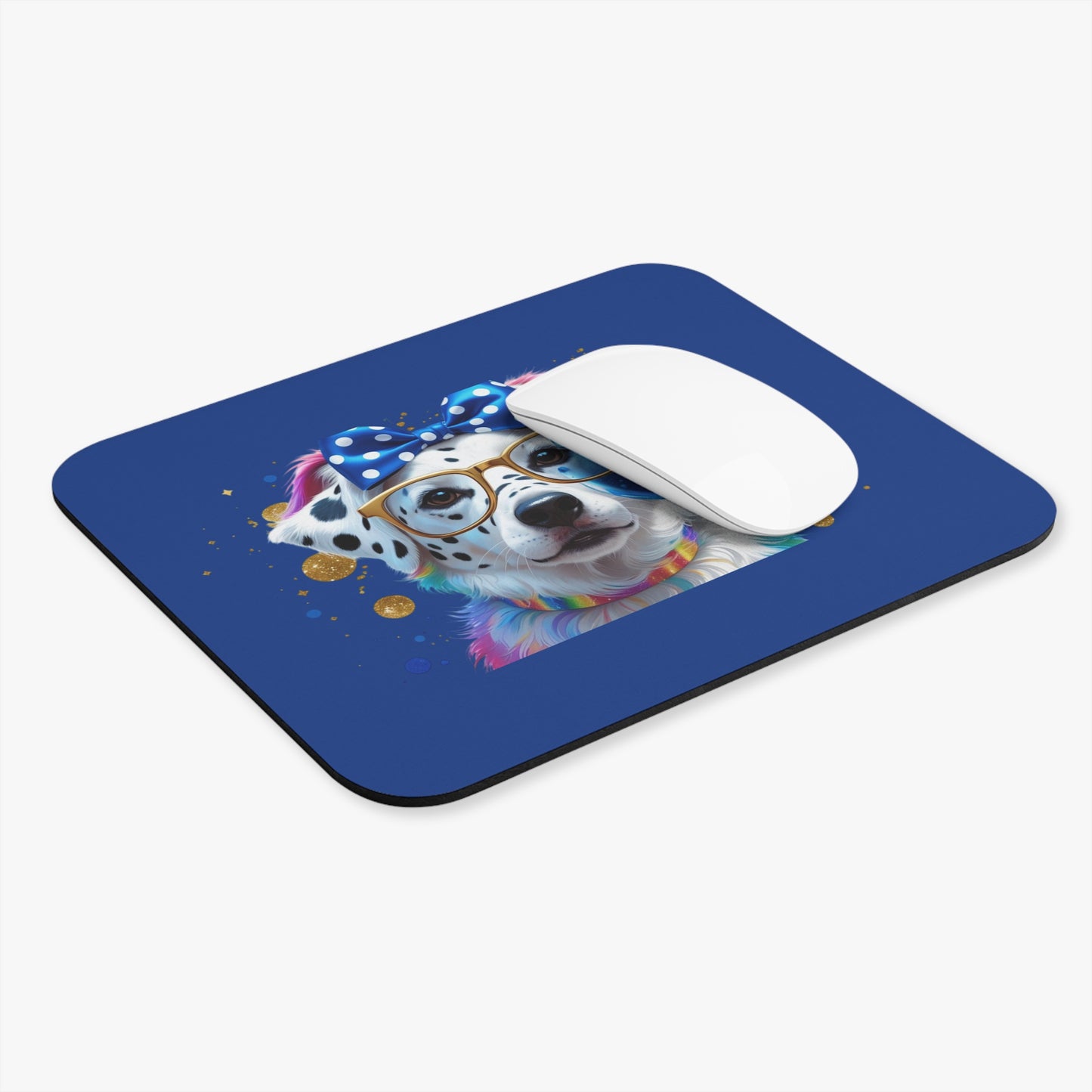 For Real Estate Agent - Beautiful Dog announcing Open House - Colorful Mouse Pad