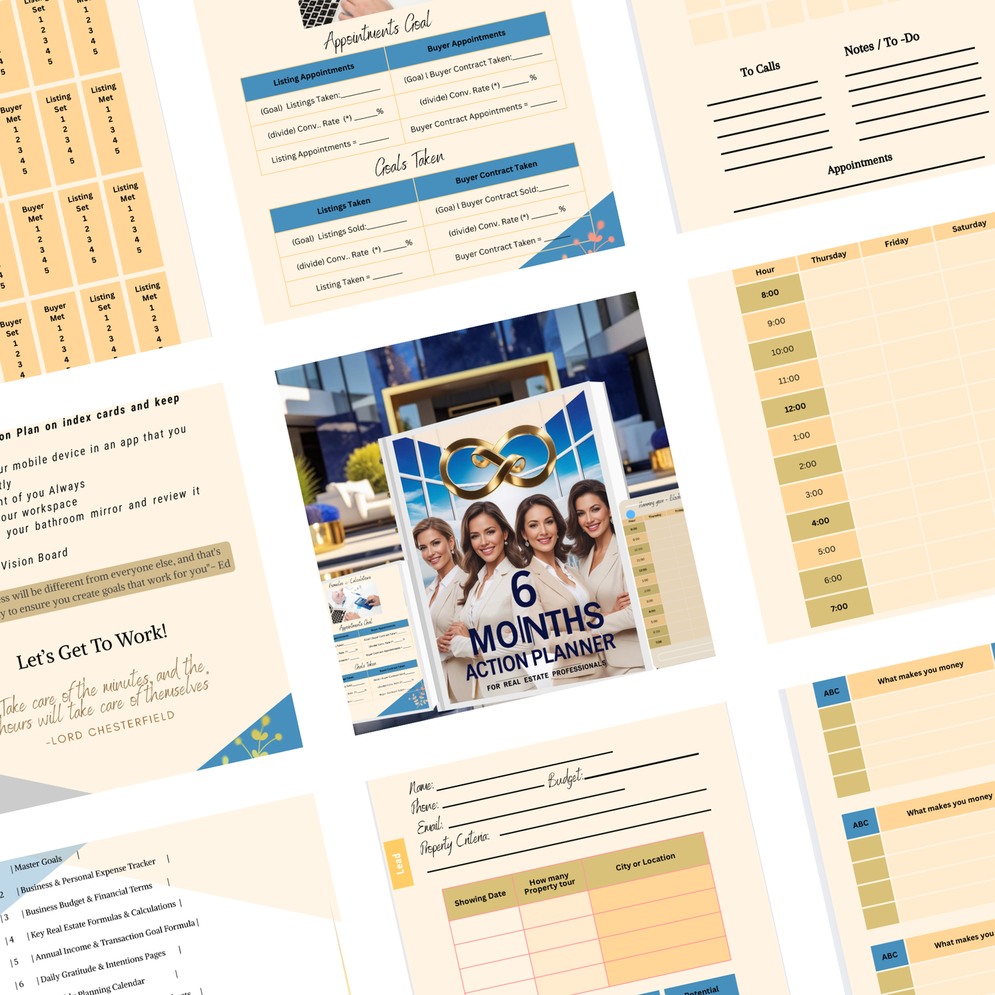 My RcooVibe™ 🔥 Close More Deals + Stay Organized: The 6-Month Realtor Action Planner.Digital Download)