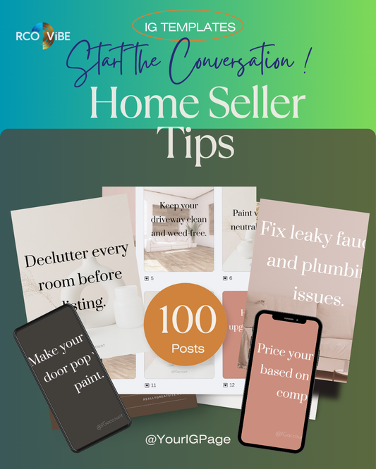 My RcooVibe ™ - 🏡 100 Instagram Home Seller Social Media Templates – Digital Download